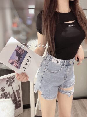 彈性造型扣環牛仔褲