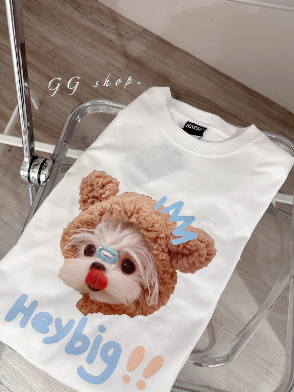 狗狗寬鬆短袖上衣