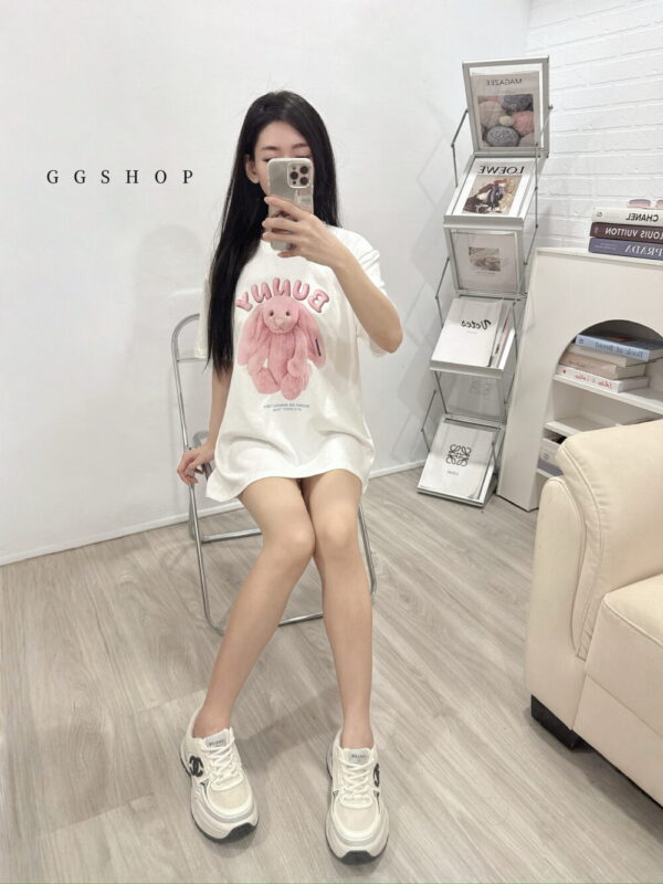 可愛兔兔寬鬆短袖上衣