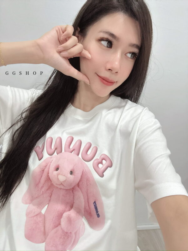 可愛兔兔寬鬆短袖上衣