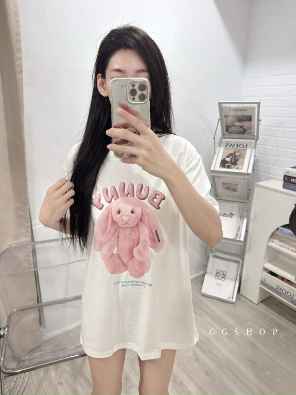 可愛兔兔寬鬆短袖上衣