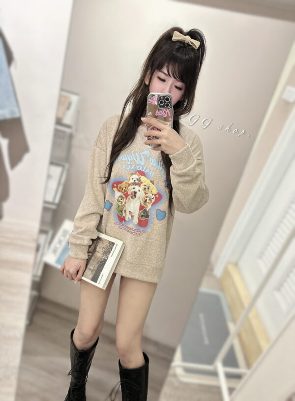 狗狗長板長袖上衣