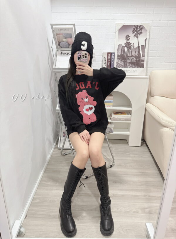 彩虹熊寬鬆長袖上衣